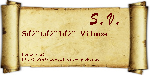 Sétáló Vilmos névjegykártya